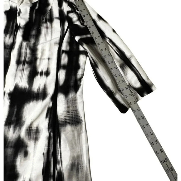 Chicos White Black Blazer Lined Hook & Eye Shoulder Pads Size 2 Large 10/12 - Picture 8 of 9